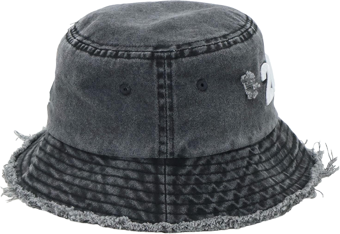 “2028” Limited Edition Distressed Denim Bucket Hat